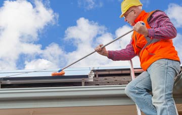 Wall soft wash roof cleaning